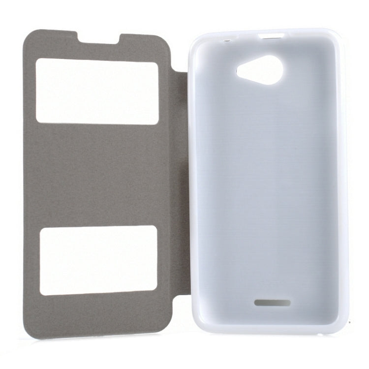 Oracle Texture Horizontal Flip Leather Case with Call Display ID & Holder for HTC Desire 516 / D516W