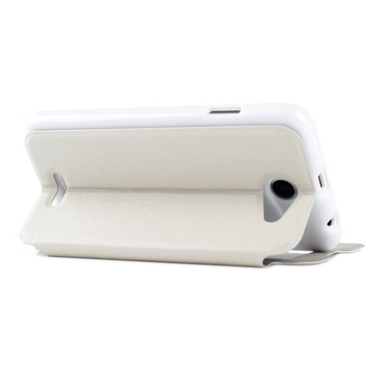 Oracle Texture Horizontal Flip Leather Case with Call Display ID & Holder for HTC Desire 516 / D516W