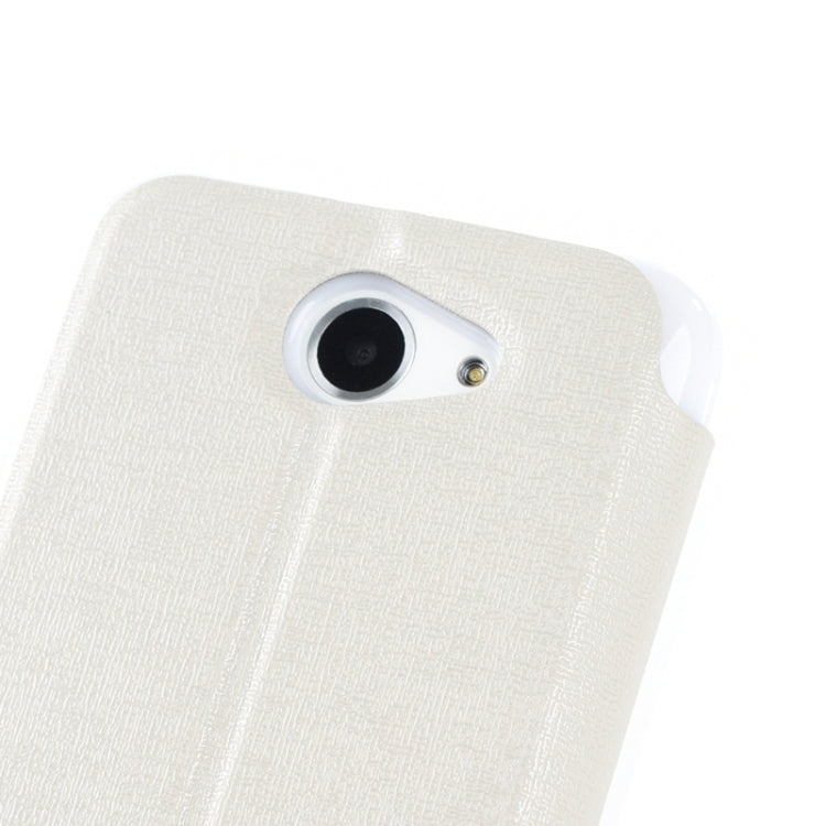 Oracle Texture Horizontal Flip Leather Case with Call Display ID & Holder for HTC Desire 516 / D516W