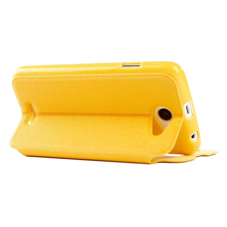 Oracle Texture Horizontal Flip Leather Case with Call Display ID & Holder for HTC Desire 516 / D516W