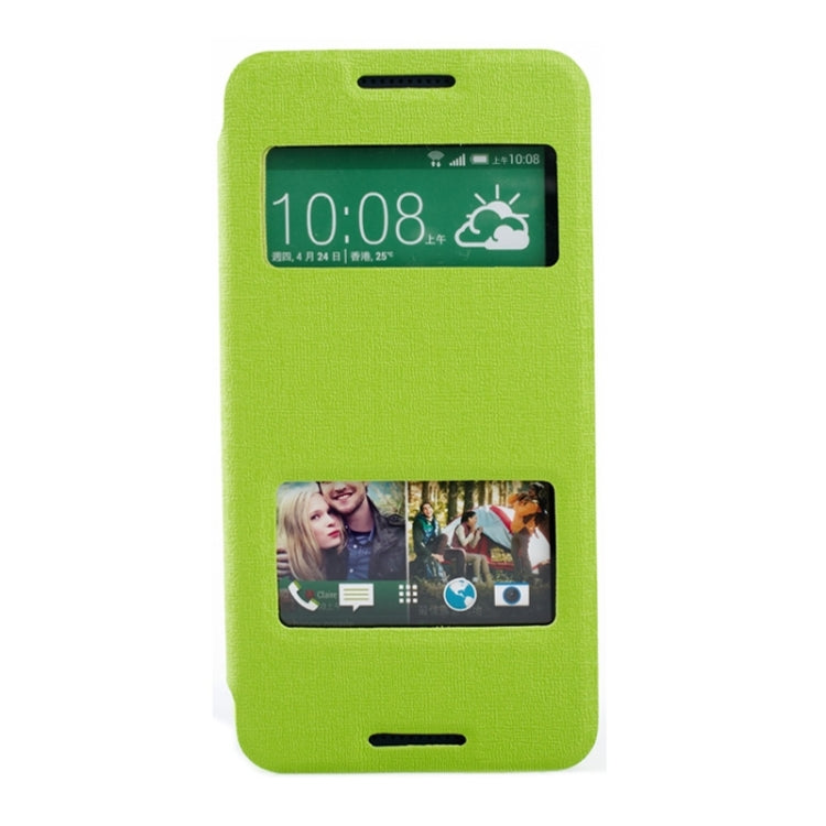 Oracle Texture Horizontal Flip Leather Case with Call Display ID & Holder for HTC Desire 610