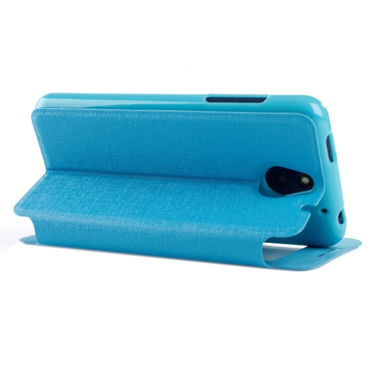 Oracle Texture Horizontal Flip Leather Case with Call Display ID & Holder for HTC Desire 610