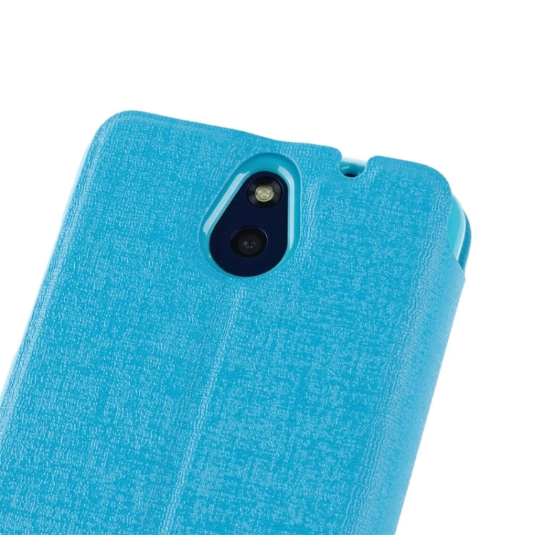 Oracle Texture Horizontal Flip Leather Case with Call Display ID & Holder for HTC Desire 610