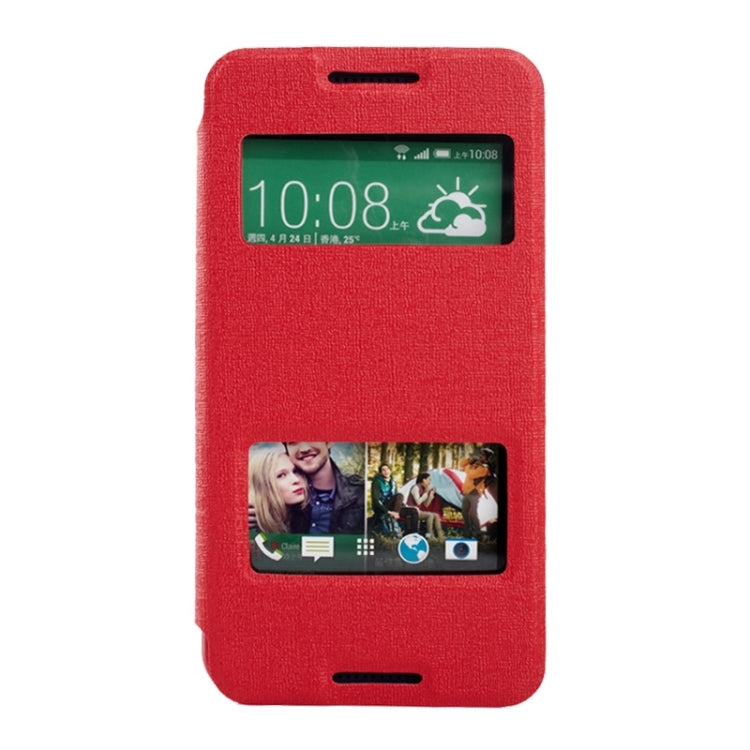 Oracle Texture Horizontal Flip Leather Case with Call Display ID & Holder for HTC Desire 610