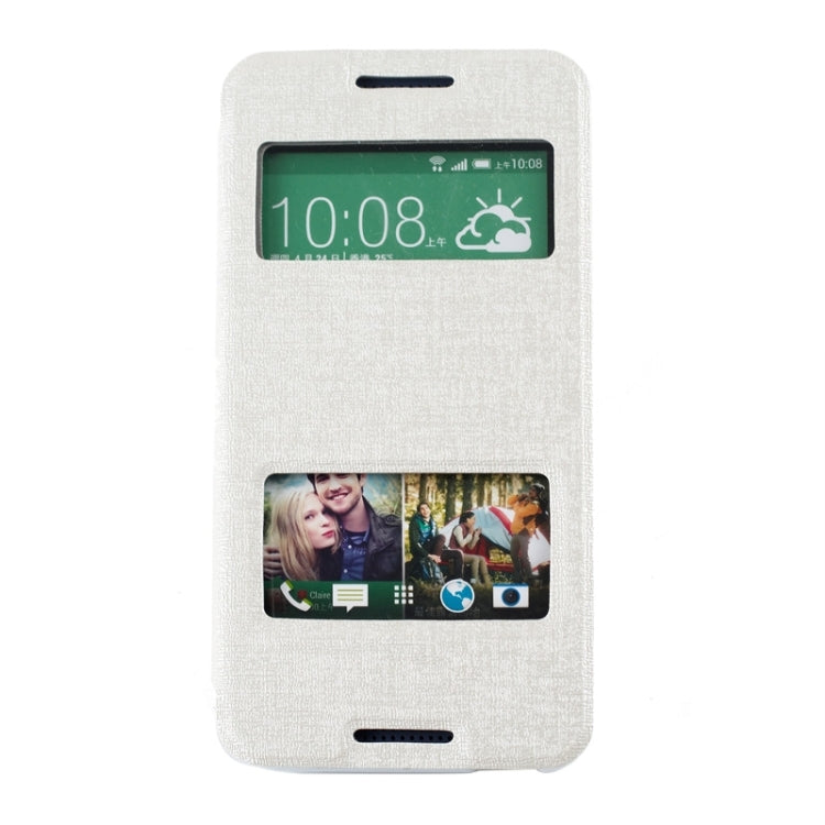 Oracle Texture Horizontal Flip Leather Case with Call Display ID & Holder for HTC Desire 610