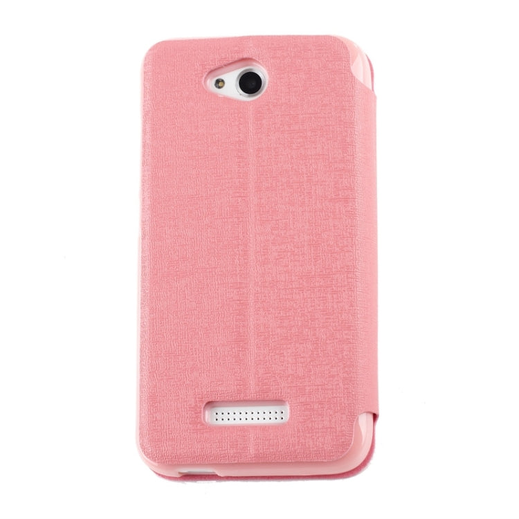 Oracle Texture Horizontal Flip Leather Case with Call Display ID & Holder for HTC Desire 616 / D616W