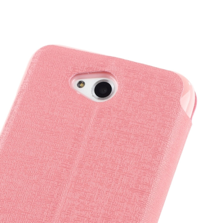 Oracle Texture Horizontal Flip Leather Case with Call Display ID & Holder for HTC Desire 616 / D616W