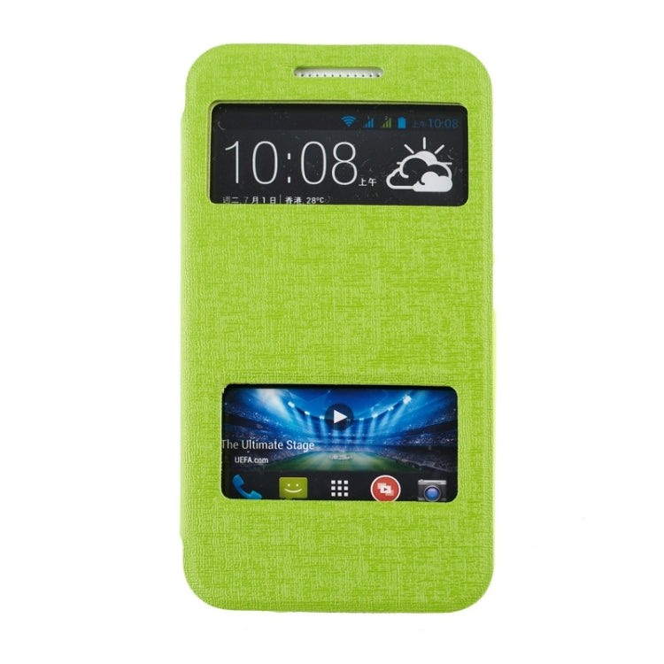 Oracle Texture Horizontal Flip Leather Case with Call Display ID & Holder for HTC Desire 616 / D616W