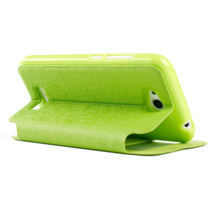 Oracle Texture Horizontal Flip Leather Case with Call Display ID & Holder for HTC Desire 616 / D616W