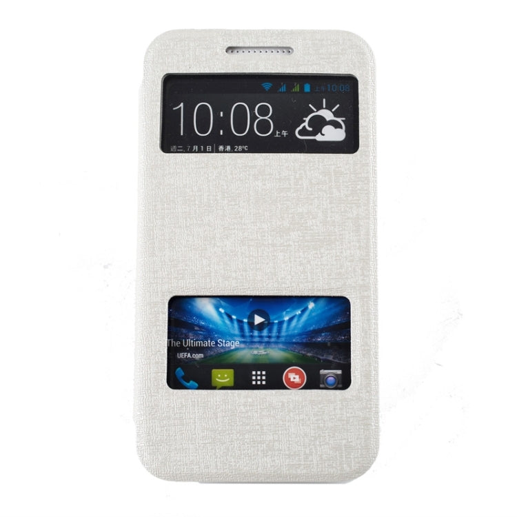 Oracle Texture Horizontal Flip Leather Case with Call Display ID & Holder for HTC Desire 616 / D616W