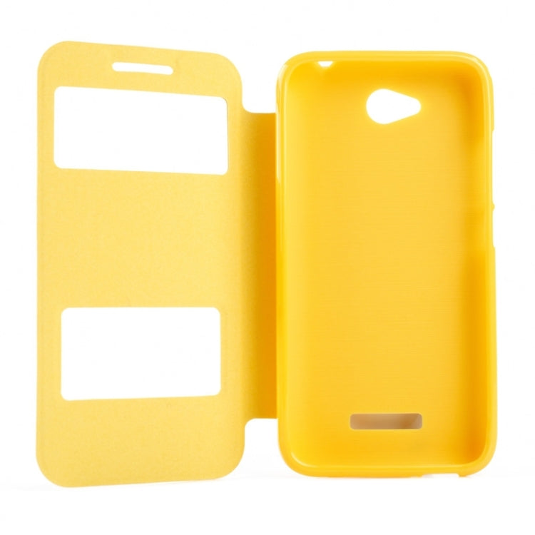 Oracle Texture Horizontal Flip Leather Case with Call Display ID & Holder for HTC Desire 616 / D616W