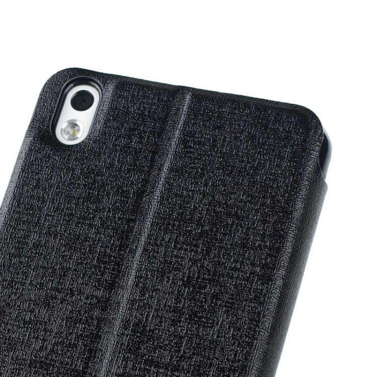 Oracle Texture Horizontal Flip Leather Case with Call Display ID & Holder for HTC Desire 816 / 800