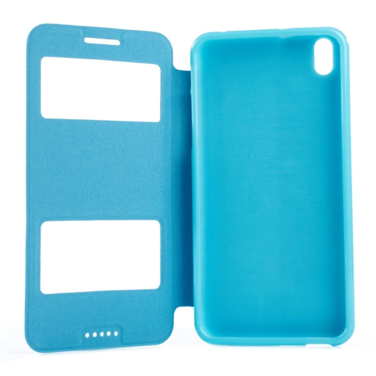 Oracle Texture Horizontal Flip Leather Case with Call Display ID & Holder for HTC Desire 816 / 800