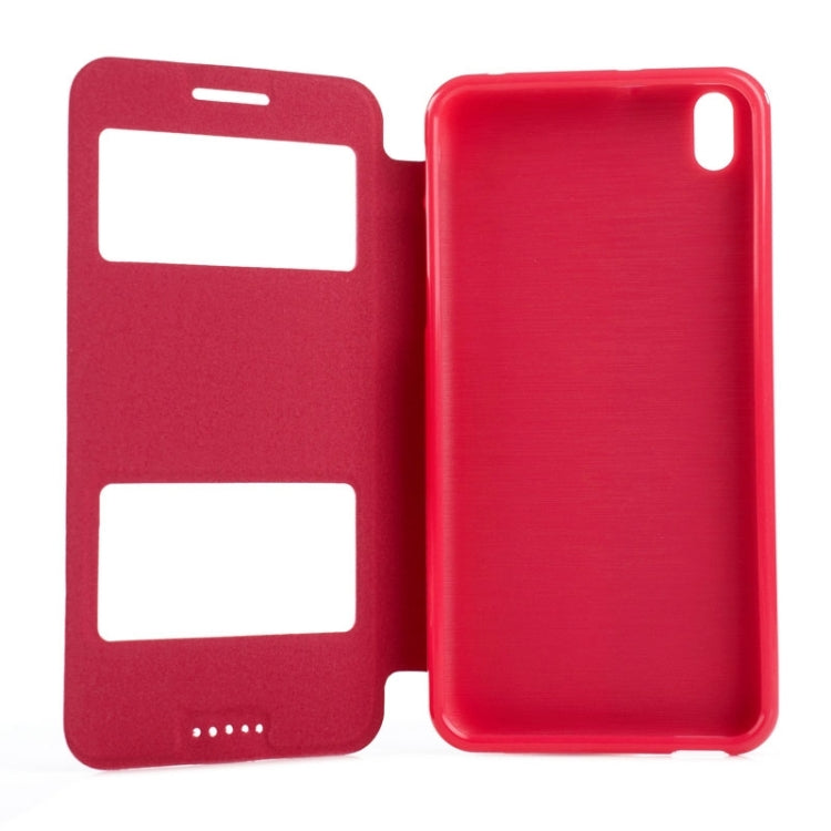 Oracle Texture Horizontal Flip Leather Case with Call Display ID & Holder for HTC Desire 816 / 800