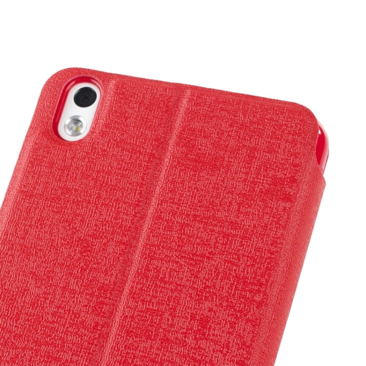 Oracle Texture Horizontal Flip Leather Case with Call Display ID & Holder for HTC Desire 816 / 800