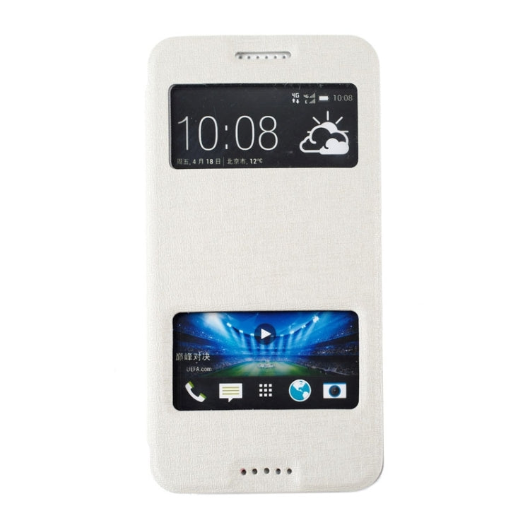 Oracle Texture Horizontal Flip Leather Case with Call Display ID & Holder for HTC Desire 816 / 800