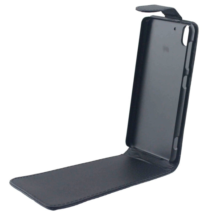 Vertical Flip Magnetic Button Leather Case for HTC Desire Eye / M910(Black)