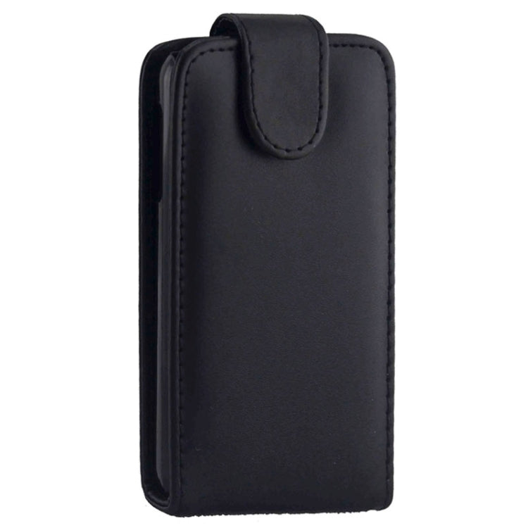 Vertical Flip Magnetic Button Leather Case for Huawei Y330