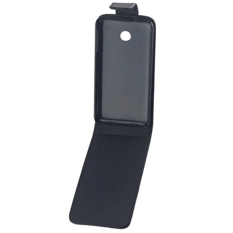 Vertical Flip Magnetic Button Leather Case for Huawei Y330