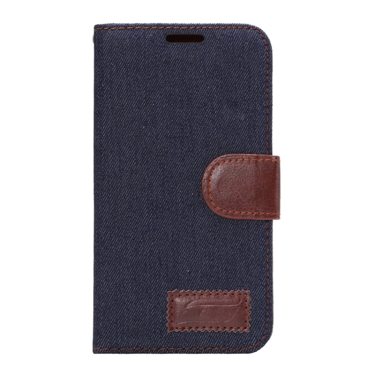 Denim Texture Leather Case with Holder & Card Slots for HTC M9