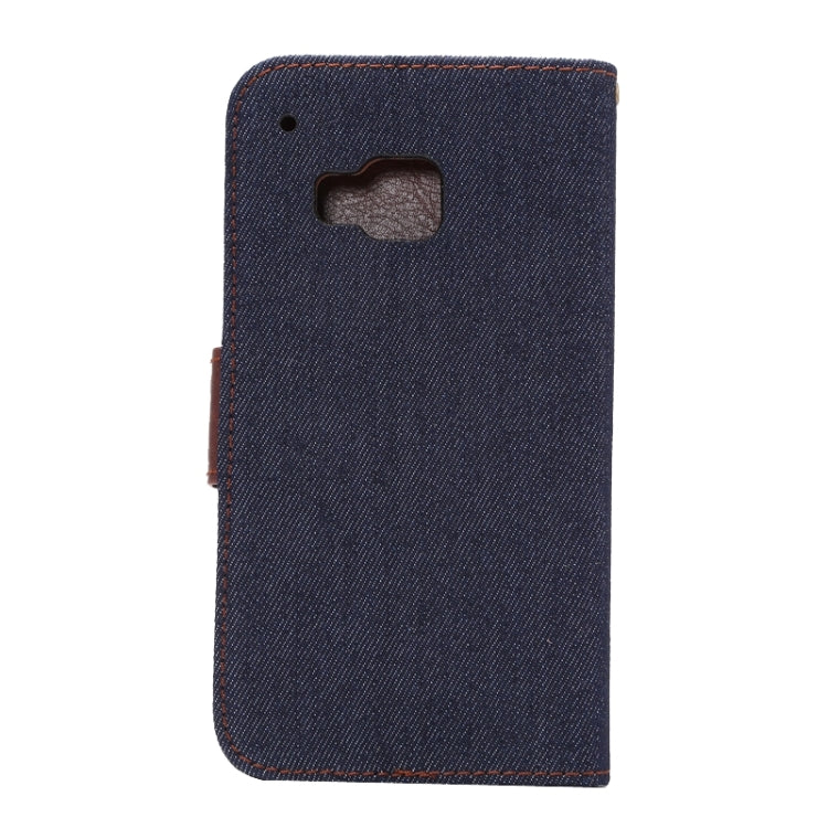 Denim Texture Leather Case with Holder & Card Slots for HTC M9