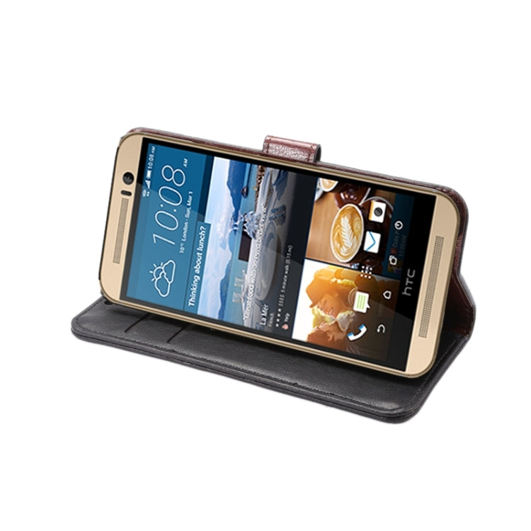 Crazy Horse Texture Leather Case with Holder & Card Slots & Wallet for HTC M9