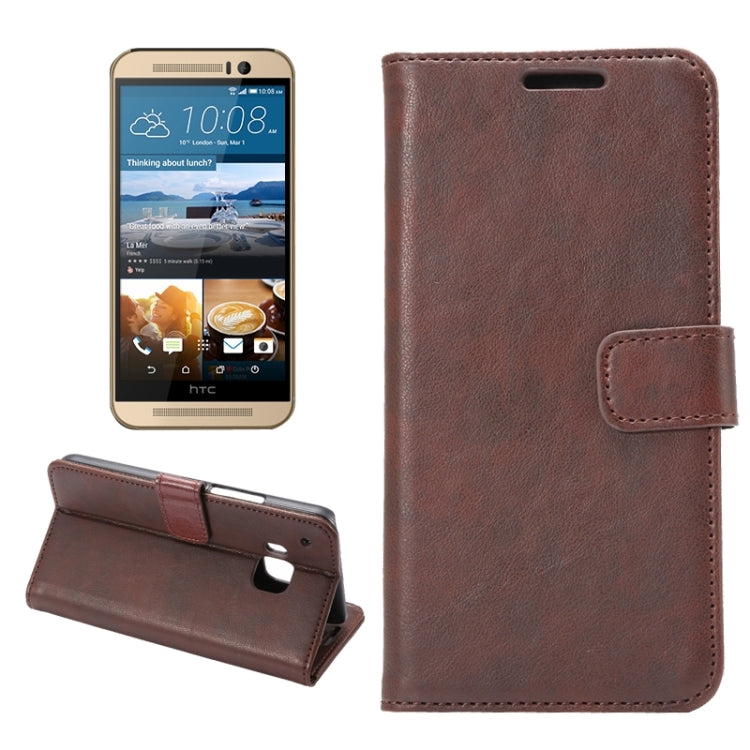 Crazy Horse Texture Leather Case with Holder & Card Slots & Wallet for HTC M9
