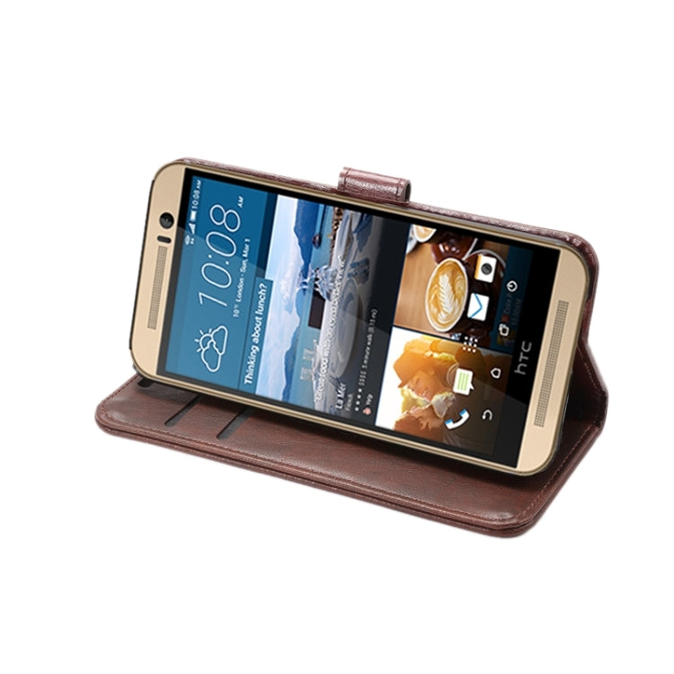 Crazy Horse Texture Leather Case with Holder & Card Slots & Wallet for HTC M9
