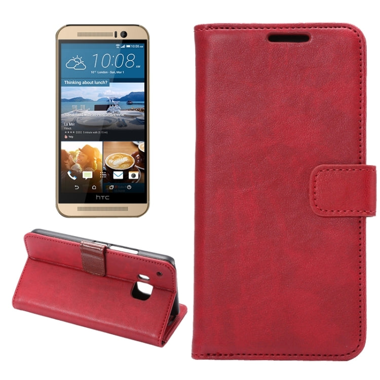 Crazy Horse Texture Leather Case with Holder & Card Slots & Wallet for HTC M9