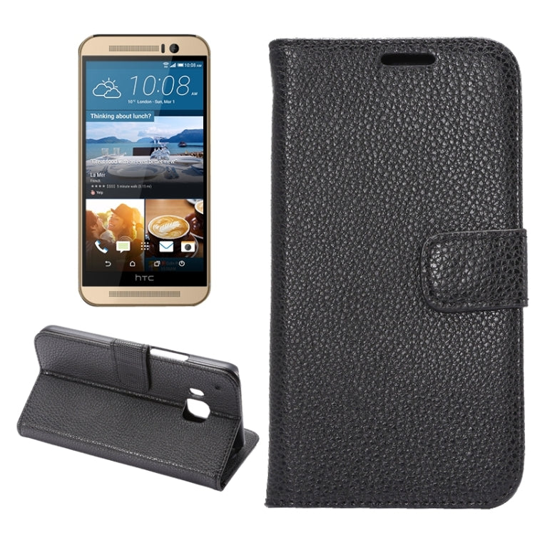 Litchi Texture Leather Case with Holder & Card Slots & Wallet for HTC M9