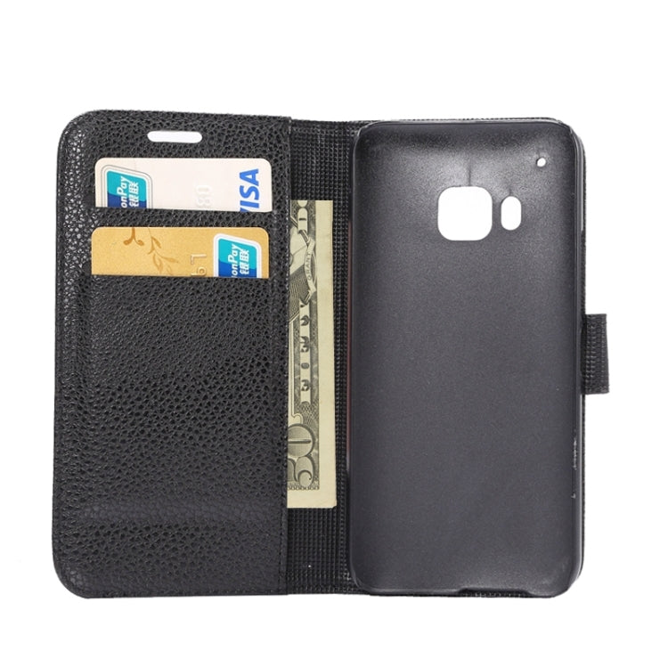 Litchi Texture Leather Case with Holder & Card Slots & Wallet for HTC M9