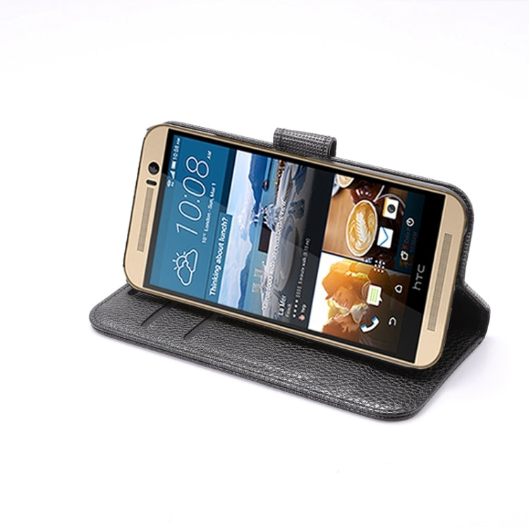 Litchi Texture Leather Case with Holder & Card Slots & Wallet for HTC M9
