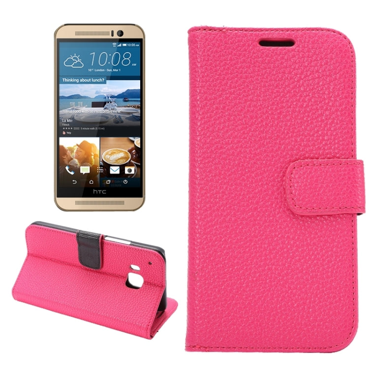 Litchi Texture Leather Case with Holder & Card Slots & Wallet for HTC M9