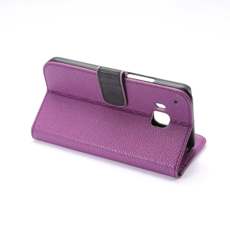 Litchi Texture Leather Case with Holder & Card Slots & Wallet for HTC M9