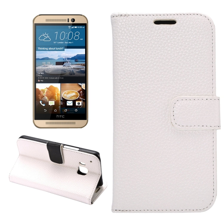 Litchi Texture Leather Case with Holder & Card Slots & Wallet for HTC M9