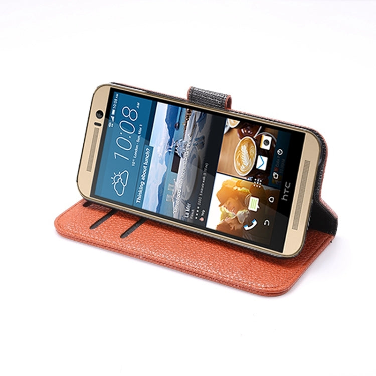 Litchi Texture Leather Case with Holder & Card Slots & Wallet for HTC M9