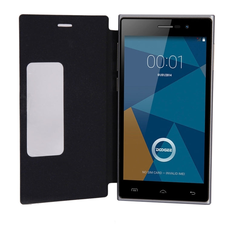 Leather Case with Holder and Caller ID Display for DOOGEE TURBO2 DG900