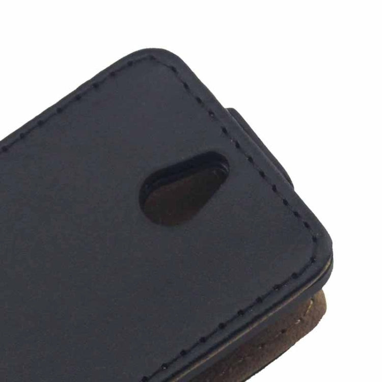 Vertical Flip Magnetic Button Leather Case for Nokia 515 / 515 Dual