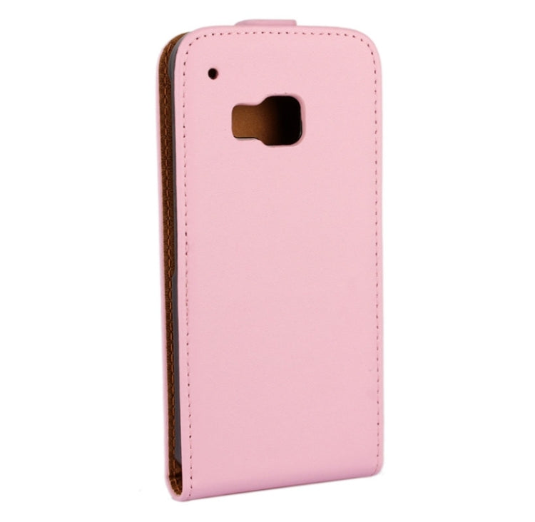 Vertical Flip Genuine Split Leather Case for HTC One M9