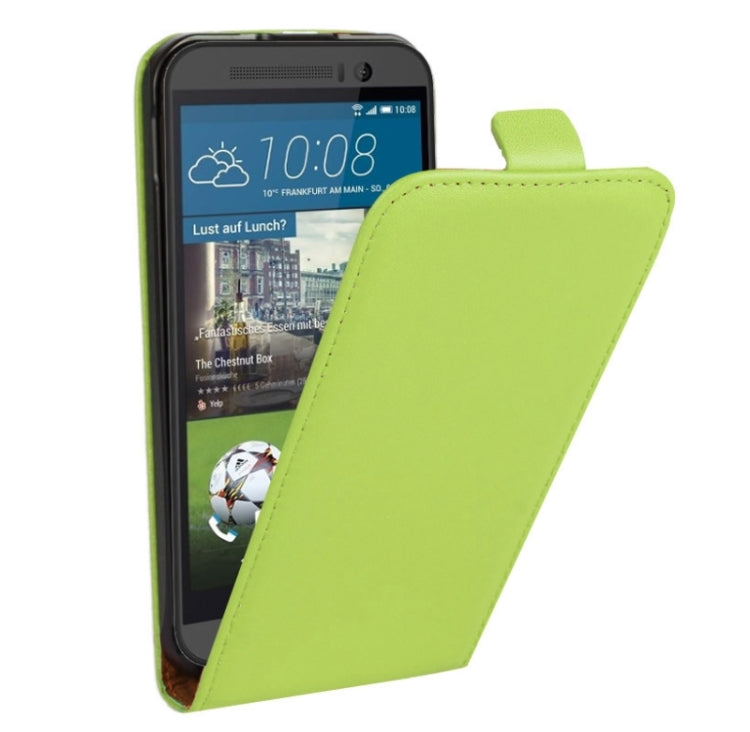 Vertical Flip Genuine Split Leather Case for HTC One M9