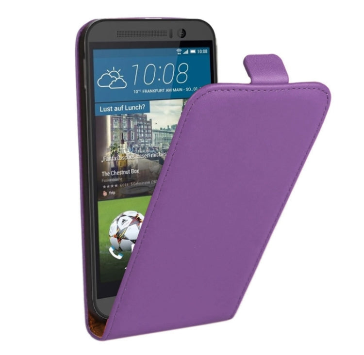 Vertical Flip Genuine Split Leather Case for HTC One M9