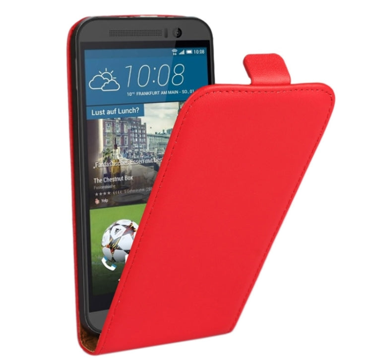 Vertical Flip Genuine Split Leather Case for HTC One M9