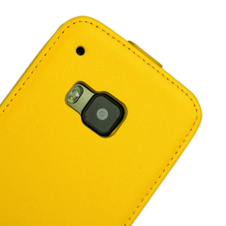 Vertical Flip Genuine Split Leather Case for HTC One M9
