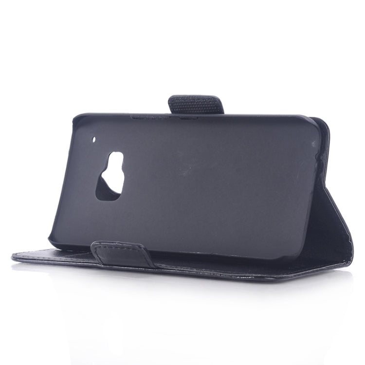 Oil Skin Texture Leather Case with Holder & Card Slots & Wallet for HTC One M9