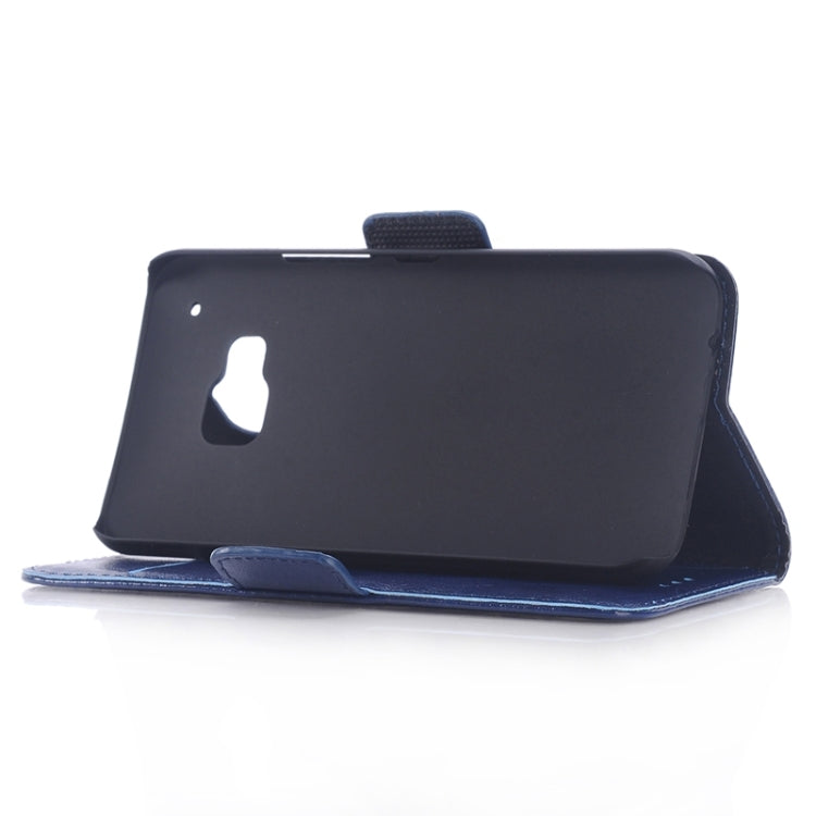 Oil Skin Texture Leather Case with Holder & Card Slots & Wallet for HTC One M9