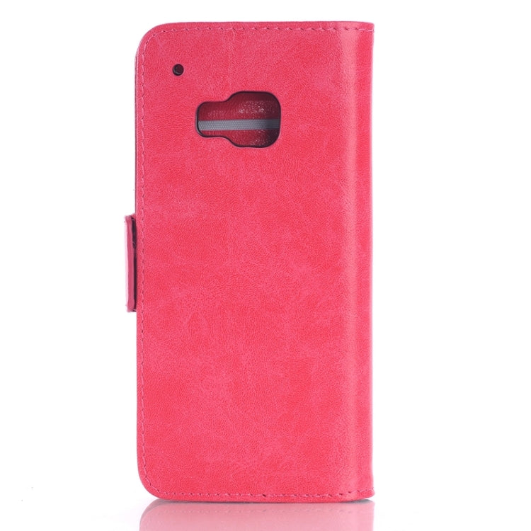 Oil Skin Texture Leather Case with Holder & Card Slots & Wallet for HTC One M9