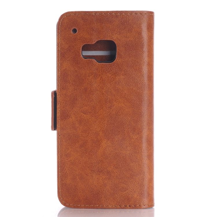 Oil Skin Texture Leather Case with Holder & Card Slots & Wallet for HTC One M9