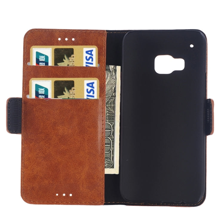 Oil Skin Texture Leather Case with Holder & Card Slots & Wallet for HTC One M9