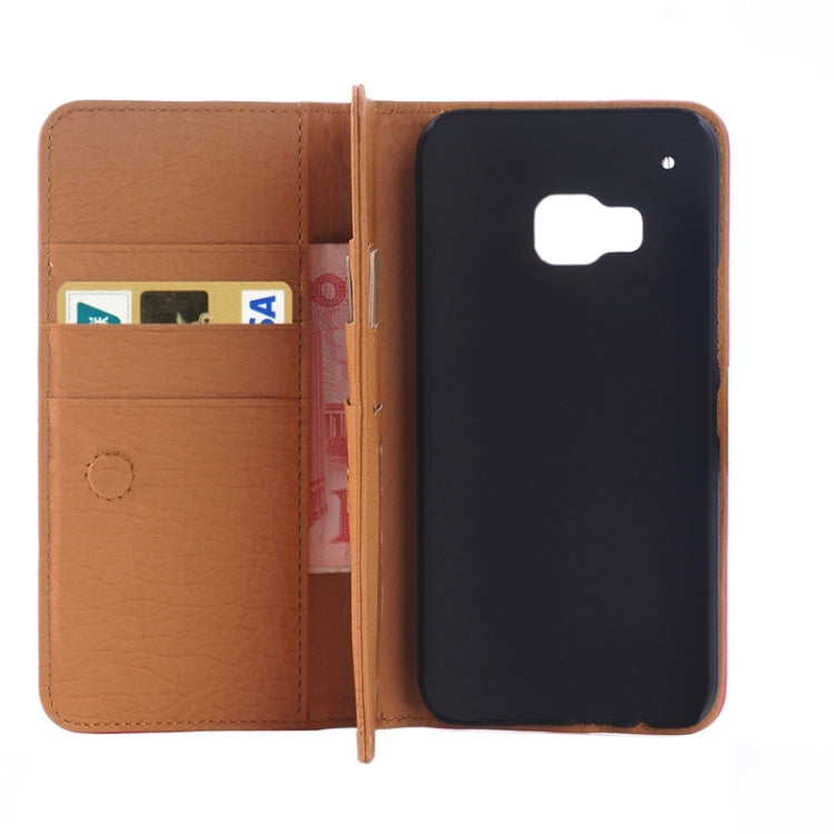 Horizontal Flip Magnetic Buckle Leather Case with Holder & Card Slots & Wallet for HTC One M9