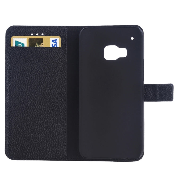 Litchi Texture Horizontal Flip Magnetic Buckle Leather Case with Card Slots & Holder for HTC One M9